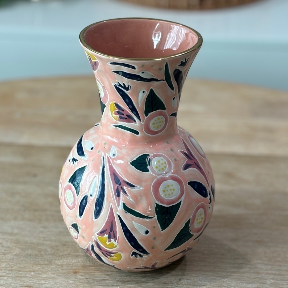 NWT Anthropologie Mathilde Vase, Pink